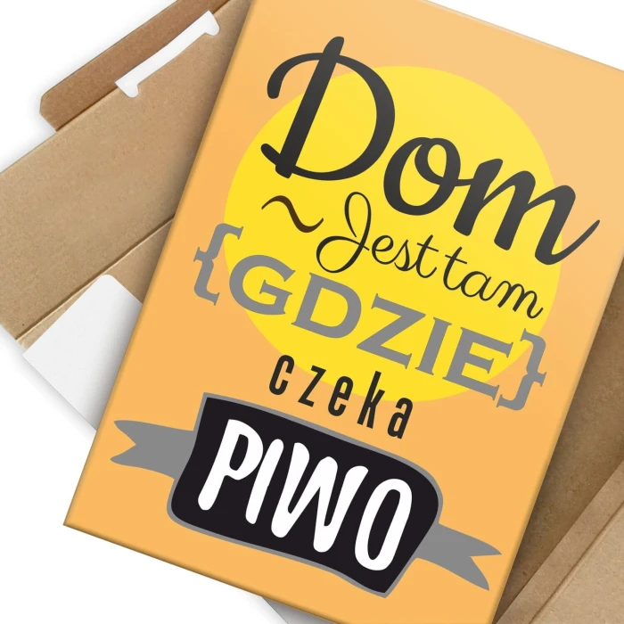 Plakat metalowy Dom jest tam piwo Prezent