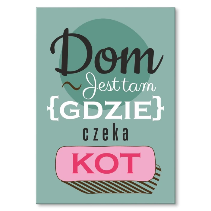 Poster metal Dom jest tam kot gift