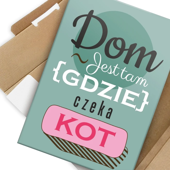 Poster metal Dom jest tam kot gift