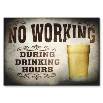 Plakat metalowy No working Prezent