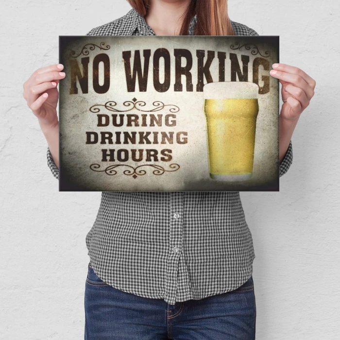 Poster metal No working gift