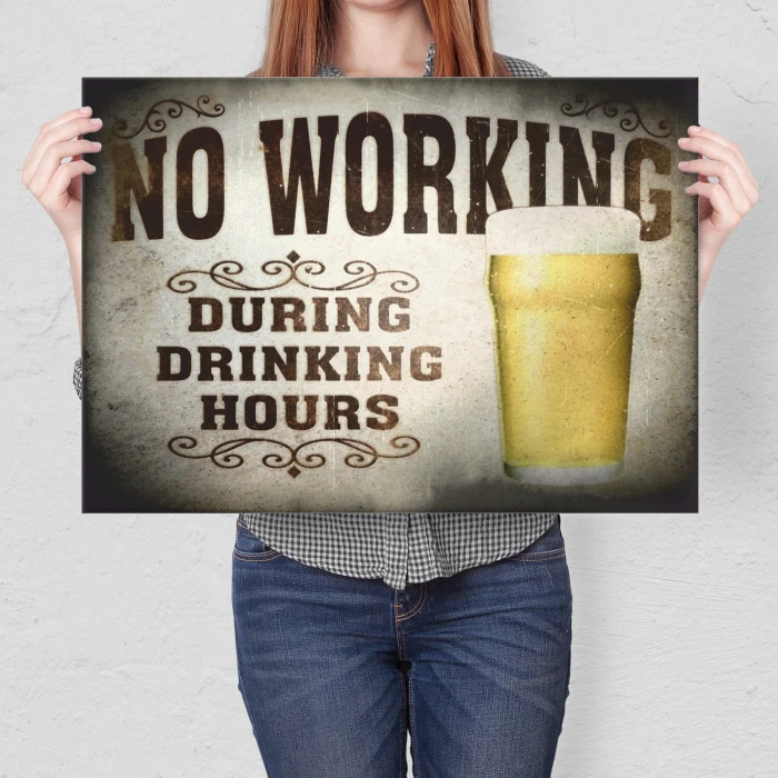 Poster metal No working gift