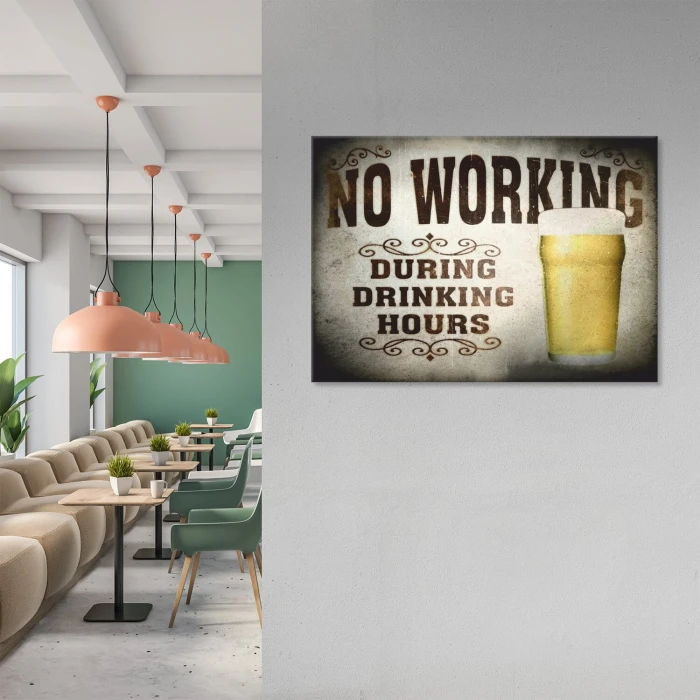 Poster metal No working gift