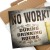 Plakat metalowy No working Prezent