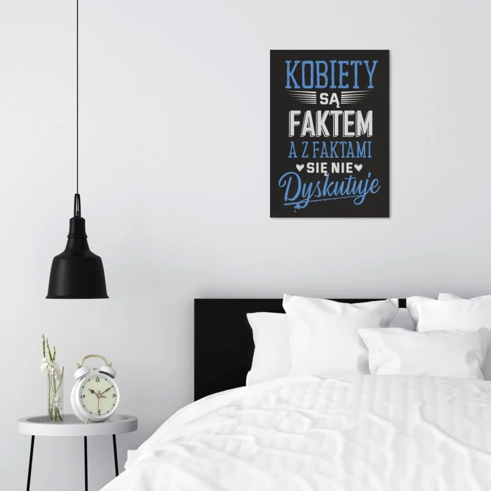 Plakat metalowy Kobiety są faktem Prezent