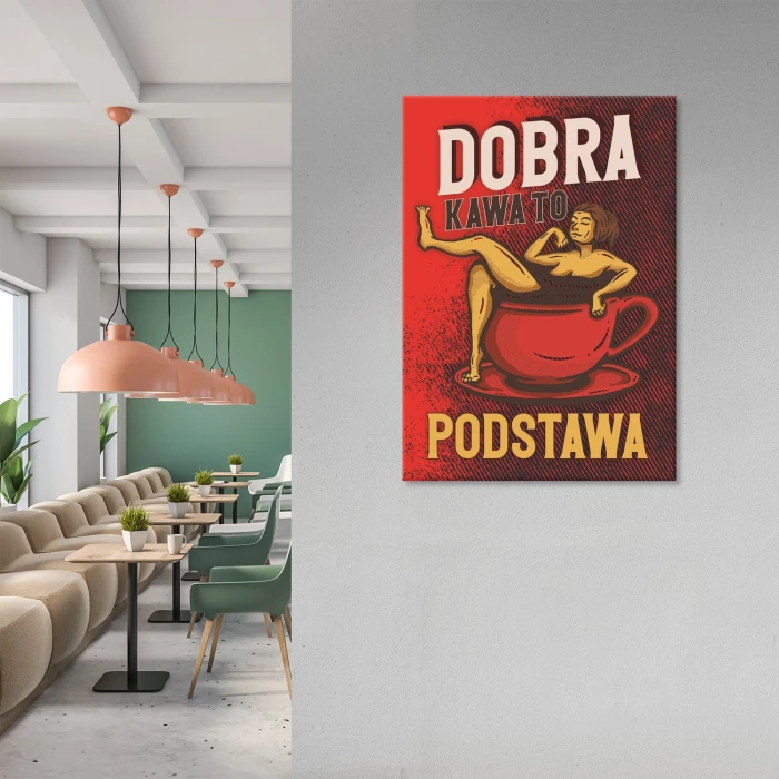 Poster metal Dobra kawa gift