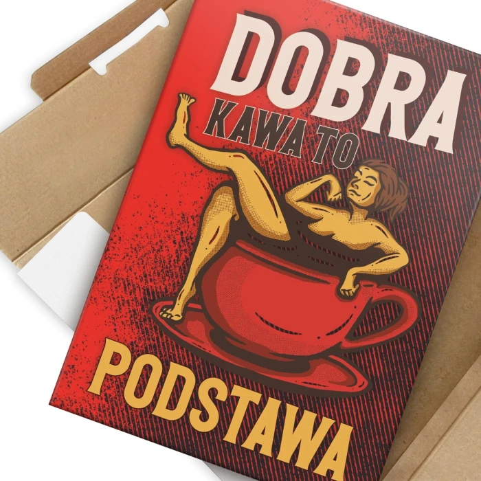 Plakat metalowy Dobra kawa Prezent