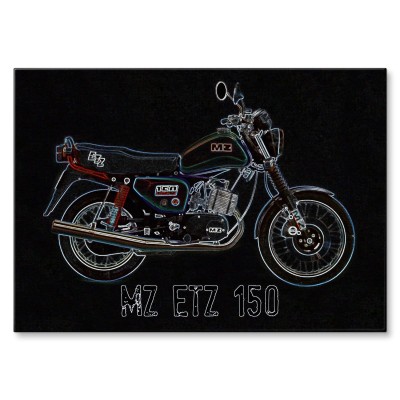 Plakat metalowy MZ ETZ 150 Prezent