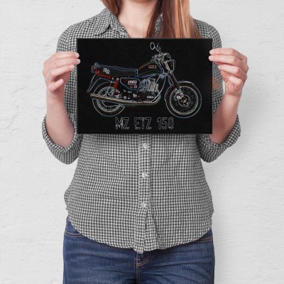 Plakat metalowy MZ ETZ 150 Prezent