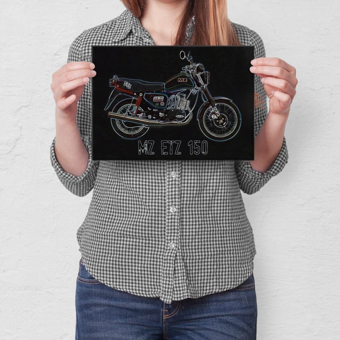 Plakat metalowy MZ ETZ 150 Prezent