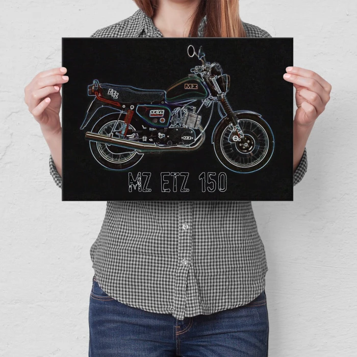 Plakat metalowy MZ ETZ 150 Prezent