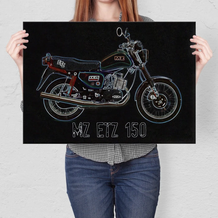 Plakat metalowy MZ ETZ 150 Prezent