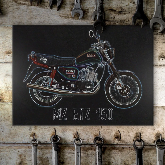 Poster metal MZ ETZ 150 gift