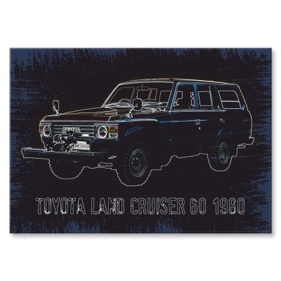 Poster metal Toyota LC 60 gift
