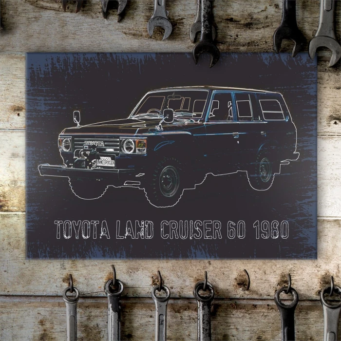 Poster metal Toyota LC 60 gift