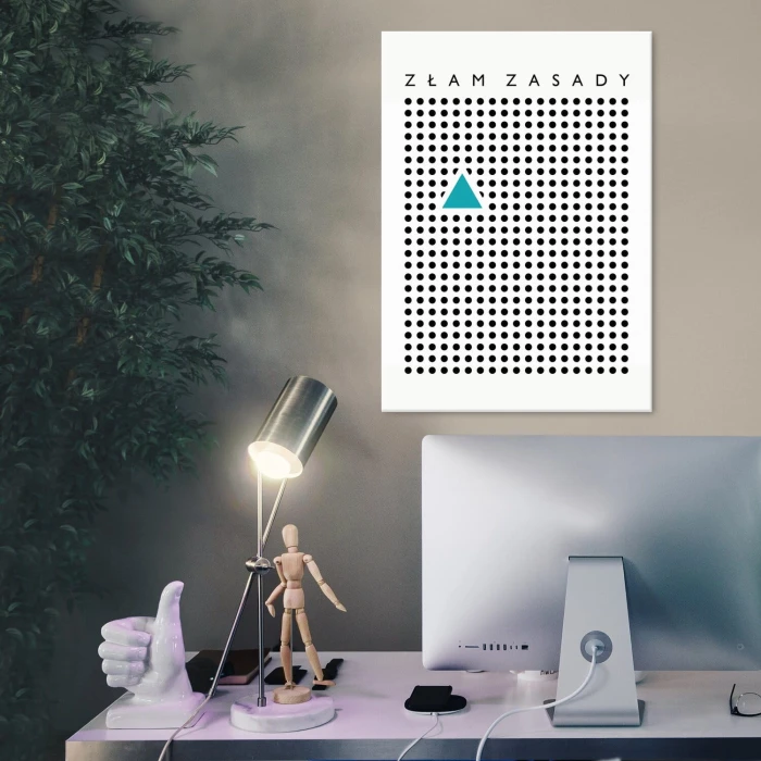 Plakat metalowy Złam zasady trójkąt Prezent