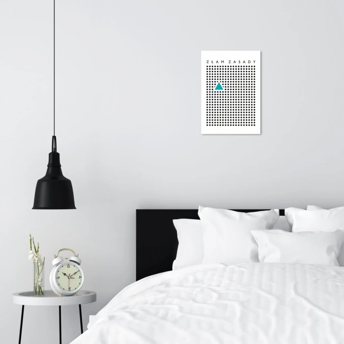 Plakat metalowy Złam zasady trójkąt Prezent