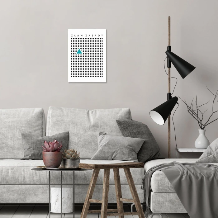 Plakat metalowy Złam zasady trójkąt Prezent