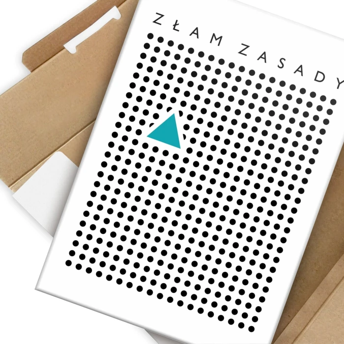 Plakat metalowy Złam zasady trójkąt Prezent