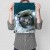 Plakat metalowy CAT IN SPACE Prezent