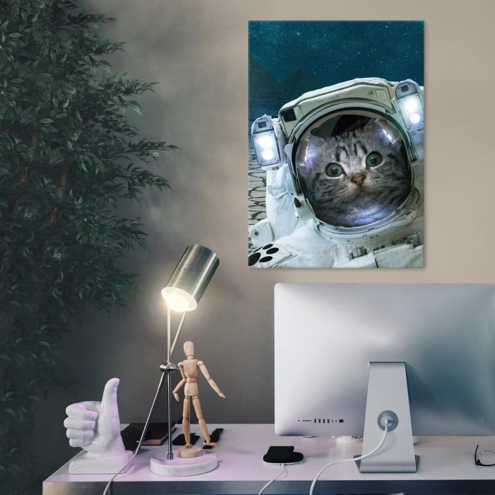 Poster metal CAT IN SPACE gift