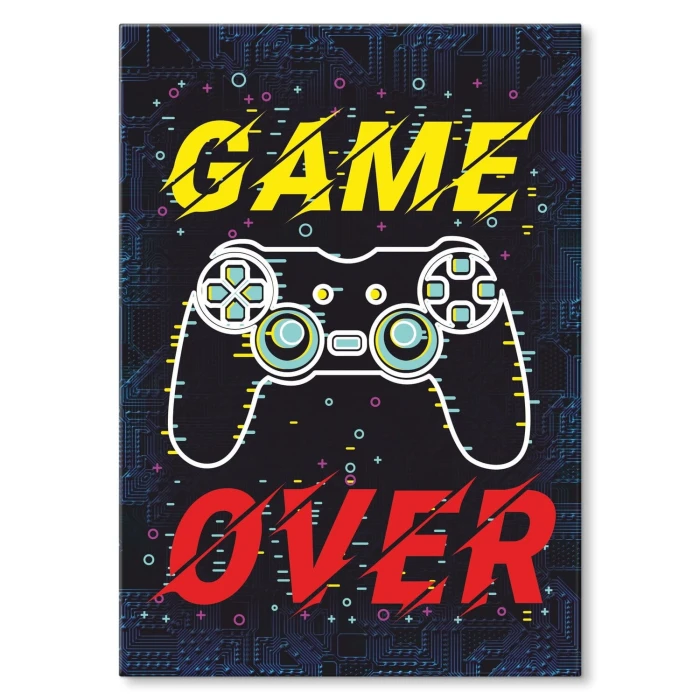 Plakat metalowy GAME OVER POSTER Prezent