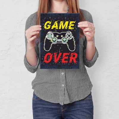 Poster metal GAME OVER POSTER gift