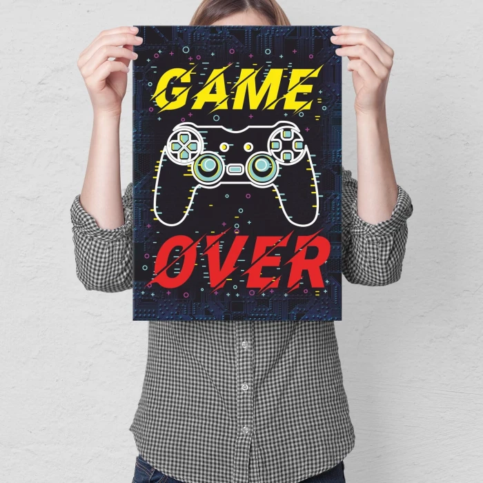 Poster metal GAME OVER POSTER gift