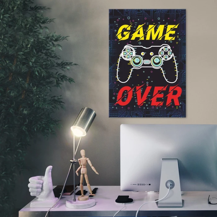 Poster metal GAME OVER POSTER gift