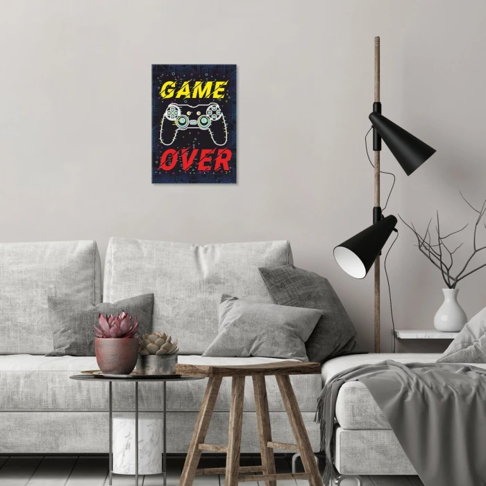 Plakat metalowy GAME OVER POSTER Prezent