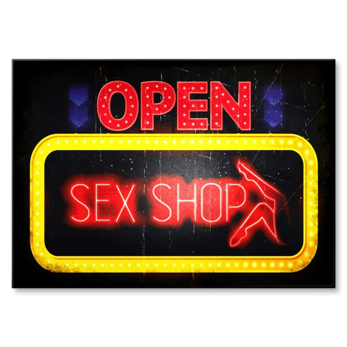 Plakat metalowy SEX SHOP Prezent
