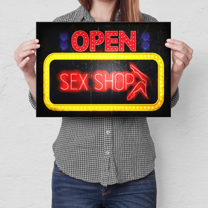 Plakat metalowy SEX SHOP Prezent