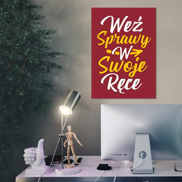 Poster metal Weź sprawy w ręce gift