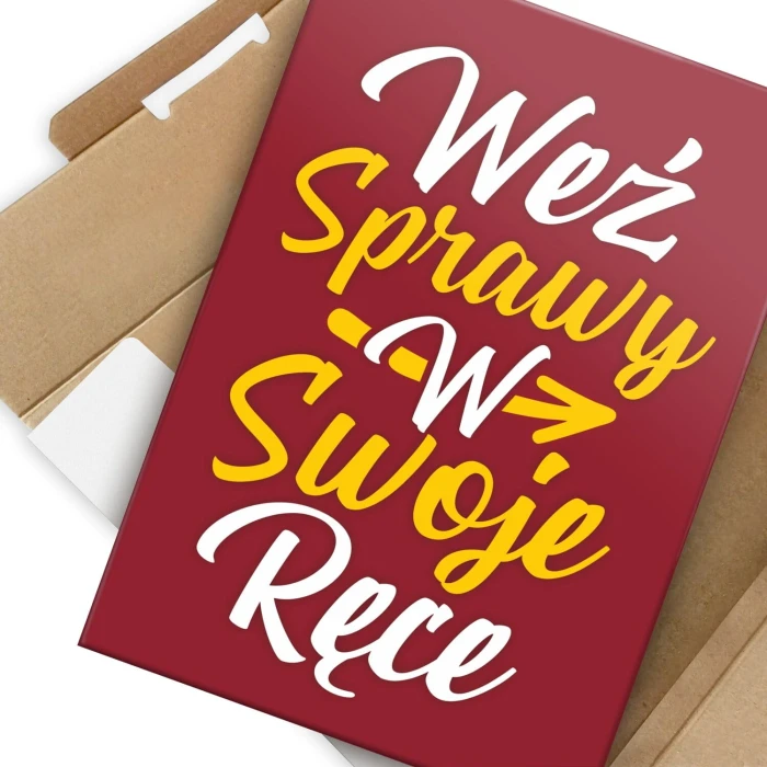 Poster metal Weź sprawy w ręce gift