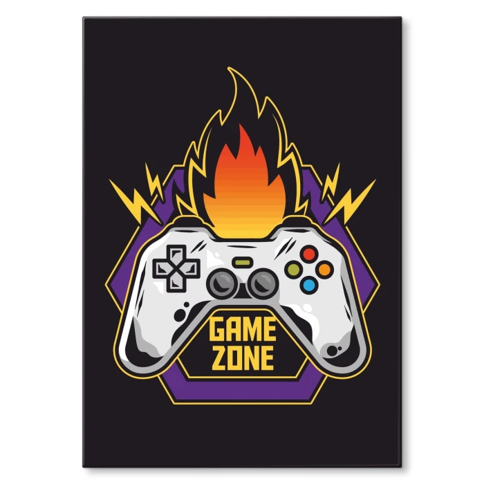 Poster metal game zone fire gift
