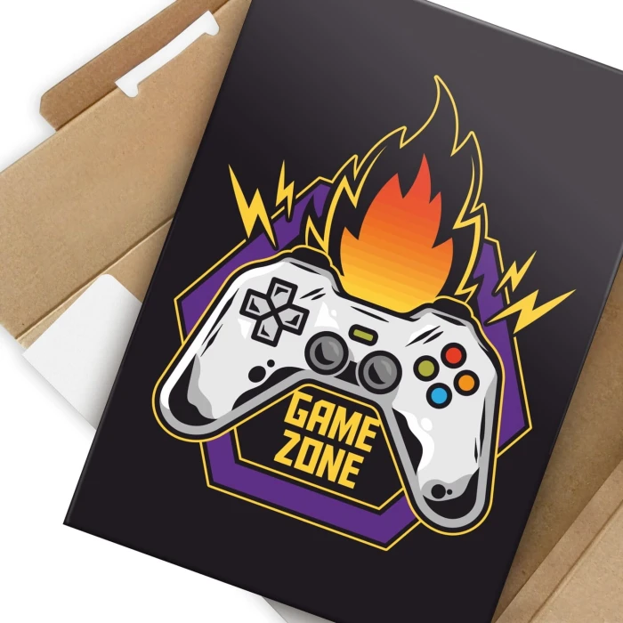 Poster metal game zone fire gift