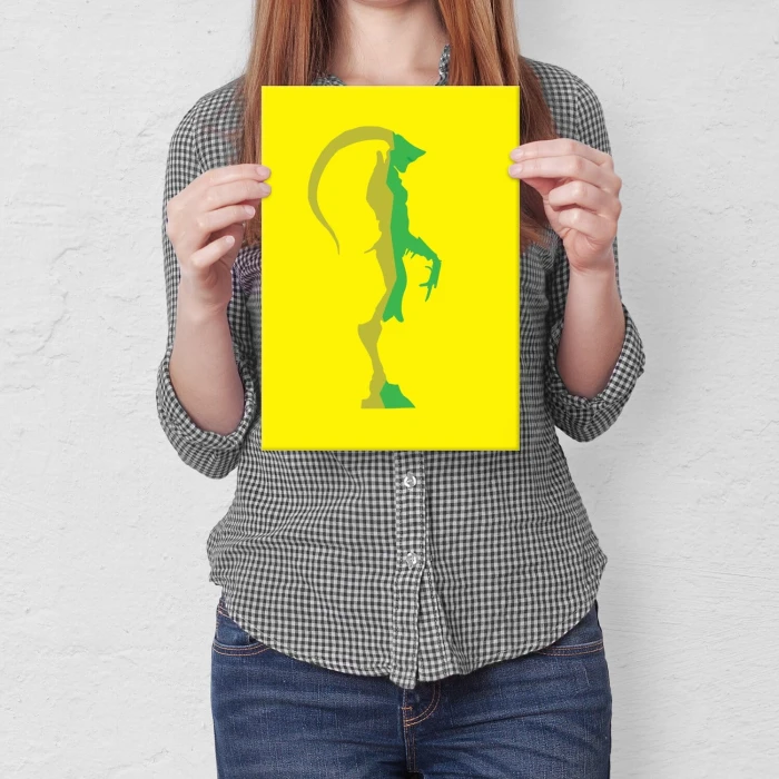 Plakat metalowy yellow monster Prezent