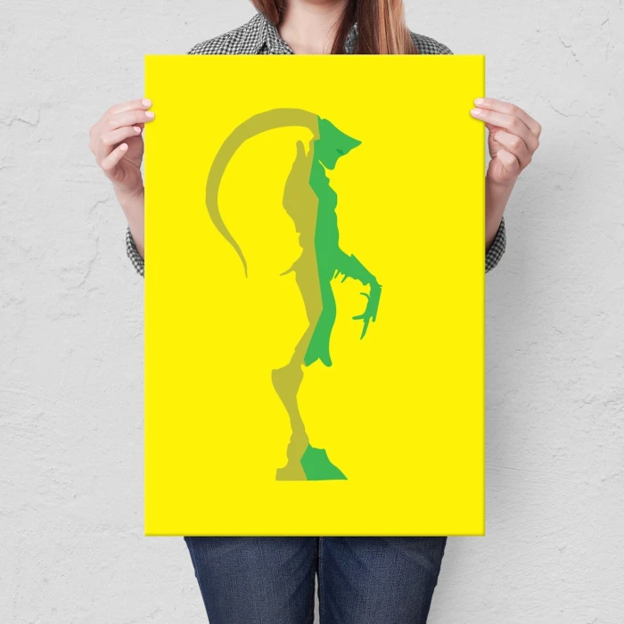 Poster metal yellow monster gift