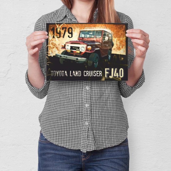 Poster metal TOYOTA LC FJ40 gift