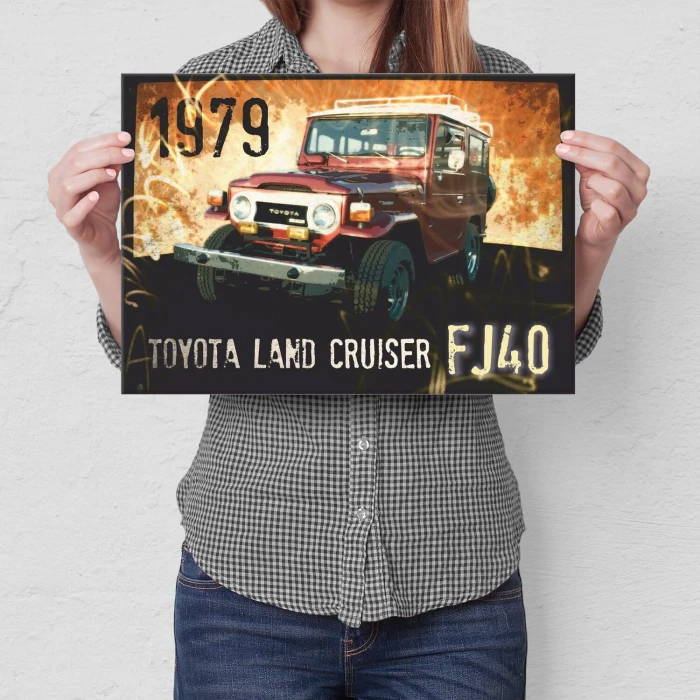 Poster metal TOYOTA LC FJ40 gift