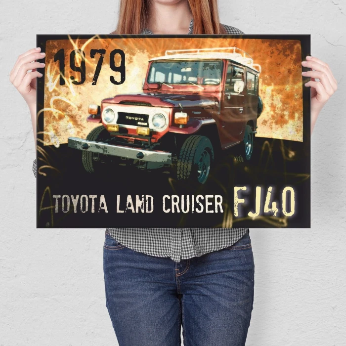 Poster metal TOYOTA LC FJ40 gift