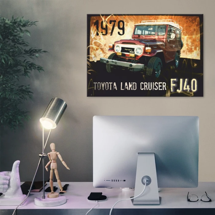 Poster metal TOYOTA LC FJ40 gift