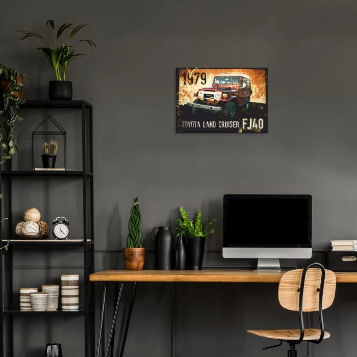 Plakat metalowy TOYOTA LC FJ40 Prezent