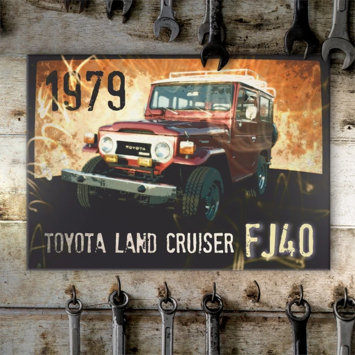 Poster metal TOYOTA LC FJ40 gift