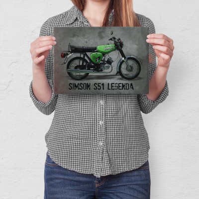 Plakat metalowy simson s51 Prezent