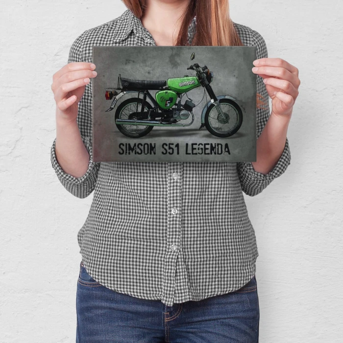 Plakat metalowy simson s51 Prezent