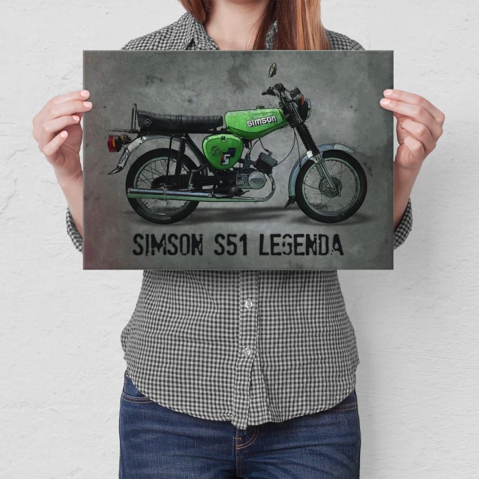Plakat metalowy simson s51 Prezent