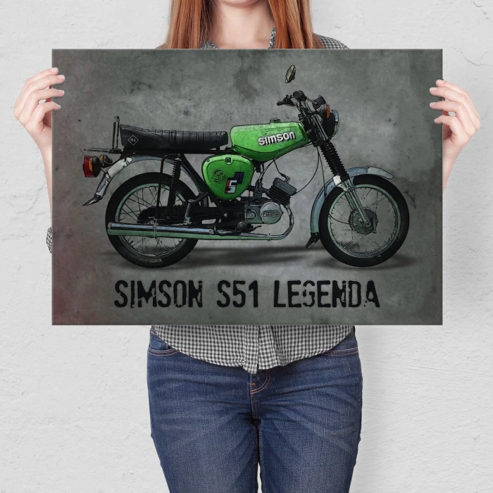 Plakat metalowy simson s51 Prezent