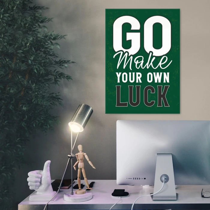 Poster metal make your luck gift