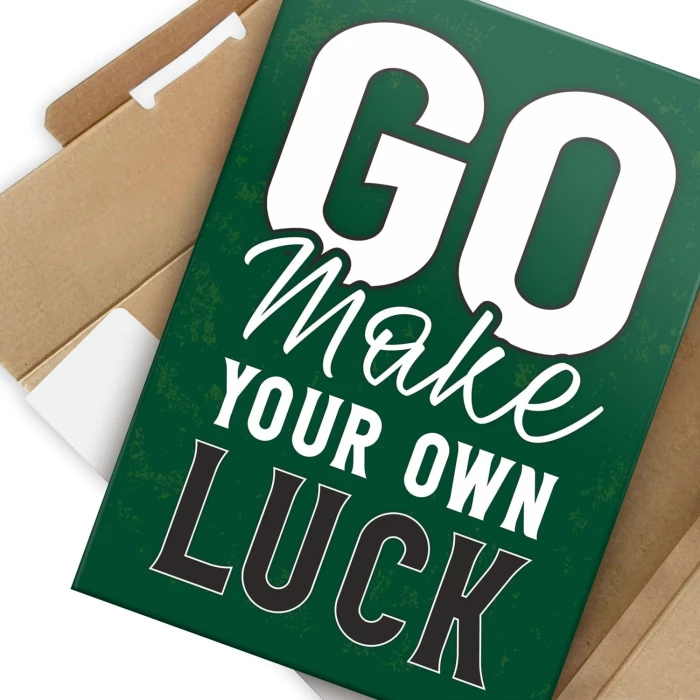 Plakat metalowy make your luck Prezent